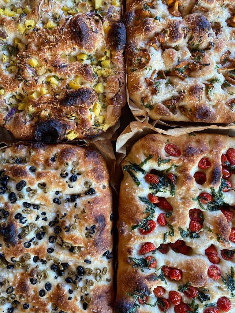 Grilled focaccia